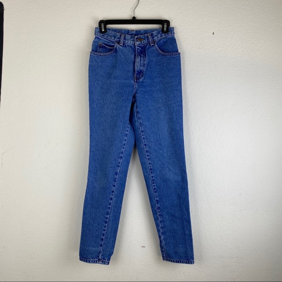Vintage Blue Wash 100% Cotton High Rise Jeans sz 26 - Picture 1 of 7